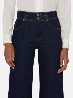 The Seamed Wide Trouser -- Rinse -Frame Fashion Shop 020DPA814 RINS 2834