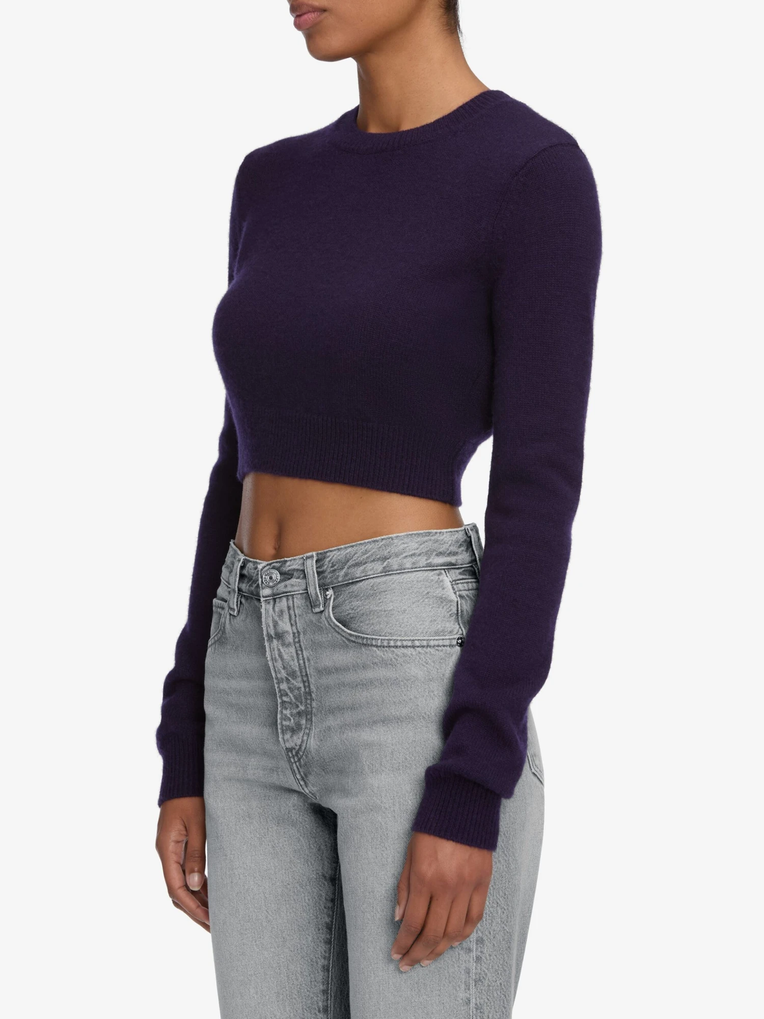 The Cashmere School Crew Sweater -- Royal Purple 5 The Cashmere School Crew Sweater -- Royal Purple - Image 5