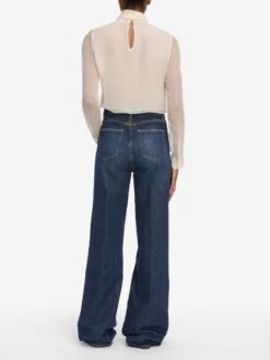 The Wisp Tie Blouse -- Cream -Frame Fashion Shop 2021210 SPCR WF25WBL002 CREA 5188