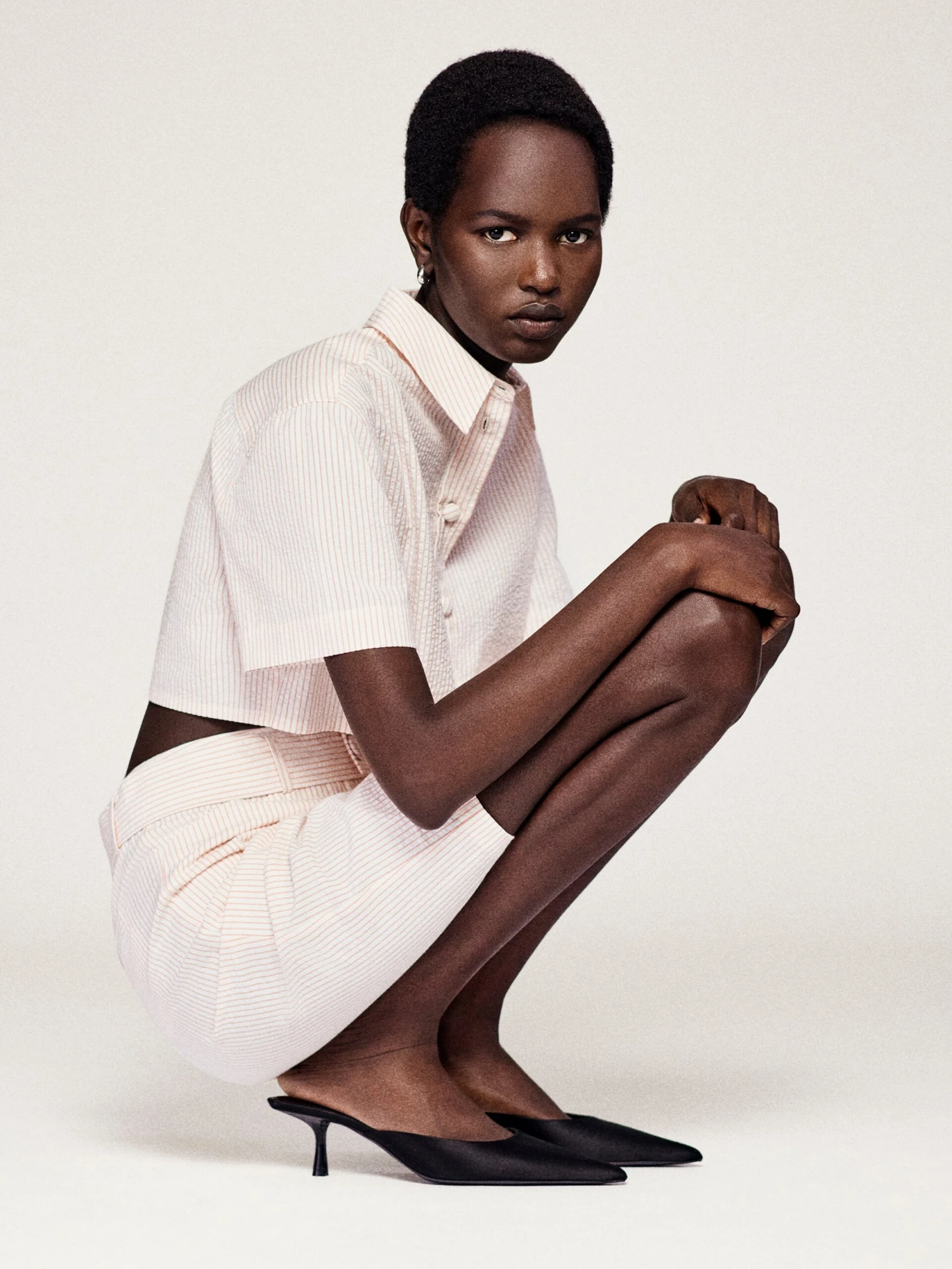 The Seersucker Cropped Shirt -- Azalea Multi - Image 2