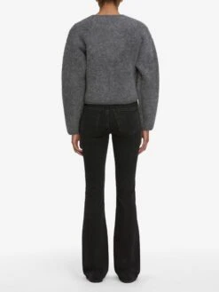 The Lofty Crochet Cardi -- Dark Heather Grey -Frame Fashion Shop 3000498 METO WP25KSW033 DKHG 9332