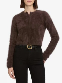 The Teddy Cardi -- Coffee 8 The Teddy Cardi -- Coffee -Frame Fashion Shop 3004893 BLK WF25KSW046 CFFE WF25ABT008 ELK 8198