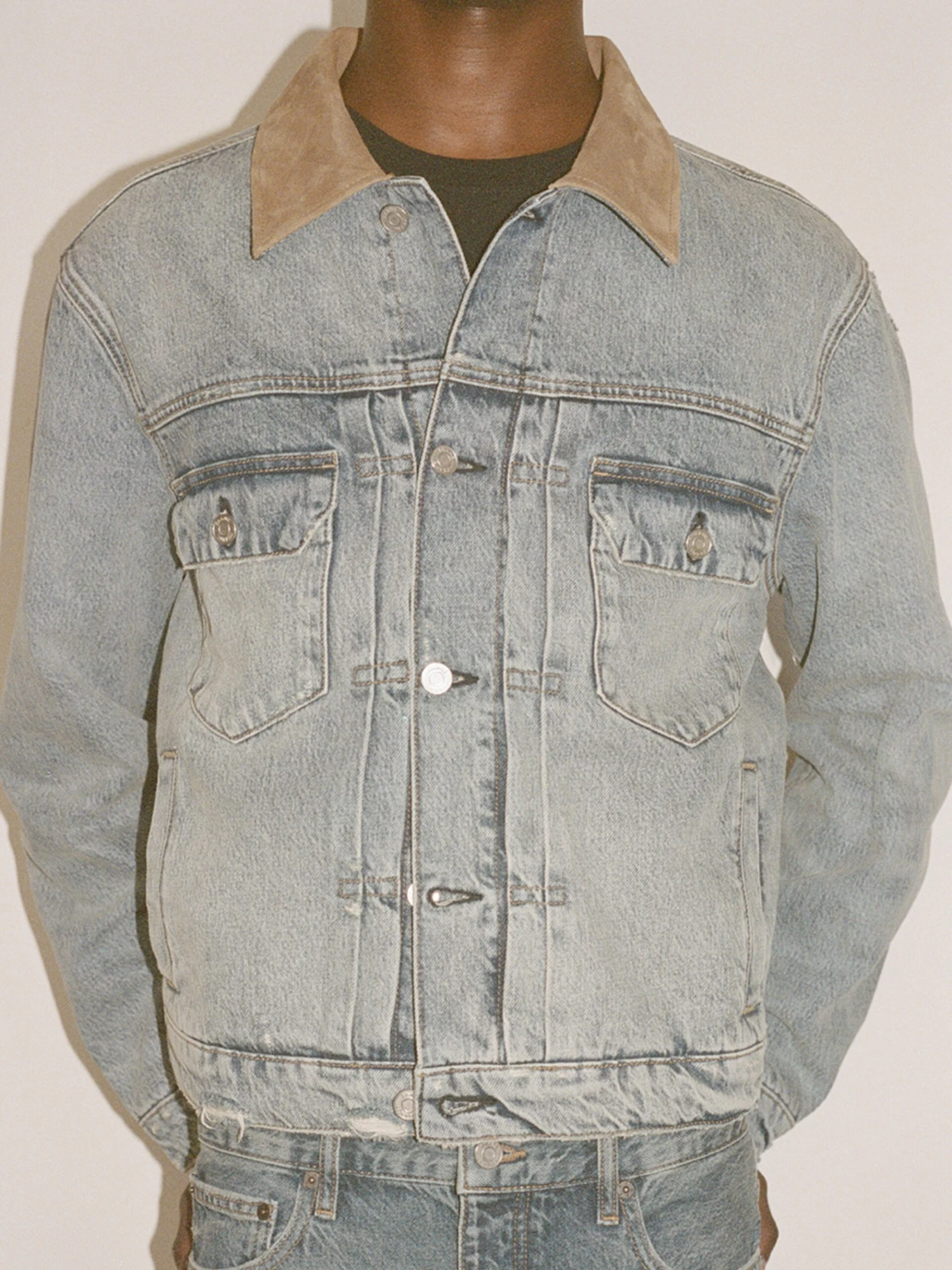 Vintage Denim Jacket -- Blue Beach Rips 2 Vintage Denim Jacket -- Blue Beach Rips - Image 2