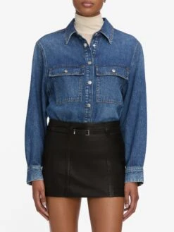 The Long Sleeve Hi-Low Shirt -- Wander -Frame Fashion Shop 7016216 WAND WF25LSK002 BLK 4613