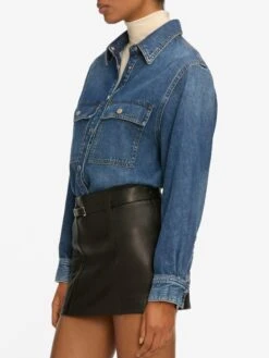 The Long Sleeve Hi-Low Shirt -- Wander -Frame Fashion Shop 7016216 WAND WF25LSK002 BLK 4668