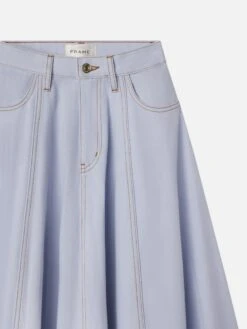 The Denim Ball Skirt -- Celeste -Frame Fashion Shop CH03DSK728 CSTE DET