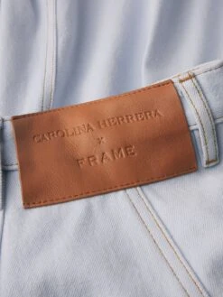 The Denim Ball Skirt -- Celeste -Frame Fashion Shop CH03DSK728 CSTE FABRIC DET