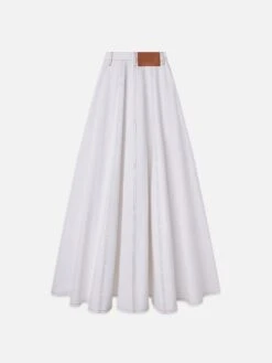 The Denim Ball Skirt -- White -Frame Fashion Shop CH03DSK728 WHT B
