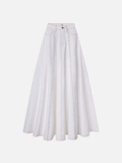 The Denim Ball Skirt -- White