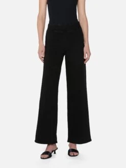 The Jetset Slim Palazzo -- Sheen Noir -Frame Fashion Shop JSLSP631 SHNO 0808