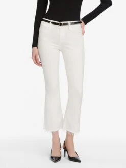 Le Crop Mini Boot -- White Raw Fray -Frame Fashion Shop LCMBRF790Z WHTR WP25JKT019 BLK 1407 375645f2 a7b8 4094 8e2e 2605fefad03a