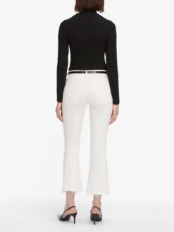 Le Crop Mini Boot -- White Raw Fray -Frame Fashion Shop LCMBRF790Z WHTR WP25JKT019 BLK 1455