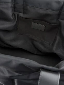 Nylon Quilted Plaque Tote -- Noir 7 Nylon Quilted Plaque Tote -- Noir -Frame Fashion Shop LMAX0019 NOIR 3