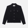 Textured Overshirt Jacket -- Dark Navy
