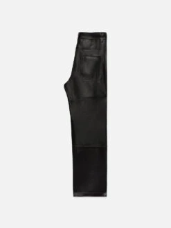 Leather Trouser -- Black 7 Leather Trouser -- Black -Frame Fashion Shop LMLT0186 BLK BACK 0290