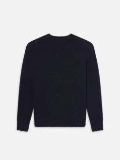 Cashmere Crewneck Sweater -- Navy -Frame Fashion Shop LMSW0088 NAVY B V3