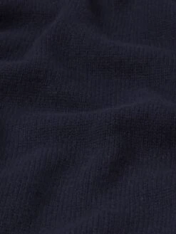 Cashmere Crewneck Sweater -- Navy -Frame Fashion Shop LMSW0088 NAVY FABRIC DETAIL V2