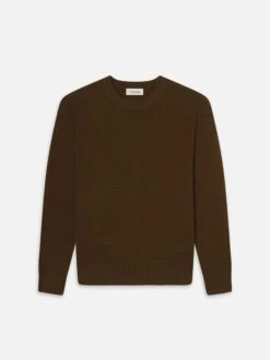 Cashmere Crewneck Sweater -- Dark Camel