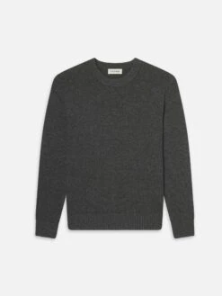 Cashmere Crewneck Sweater -- Dark Grey