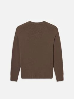 Cashmere Crewneck Sweater -- Latte Brown -Frame Fashion Shop LMSW0156 LTBR B