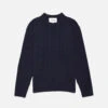 Cashmere Cable Crewneck -- Navy