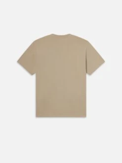 Duo Fold Tee -- Light Beige 7 Duo Fold Tee -- Light Beige -Frame Fashion Shop LMTS0435 LTBG B