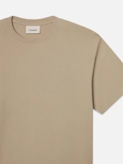 Duo Fold Tee -- Light Beige 6 Duo Fold Tee -- Light Beige -Frame Fashion Shop LMTS0435 LTBG DET