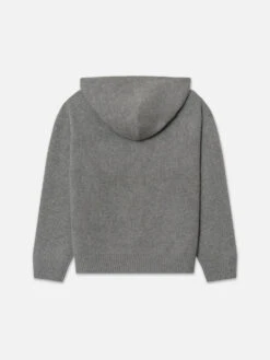 Ritz Men's Cashmere Full Zip Hoodie -- Warm Gray -Frame Fashion Shop LMWB0133 WRGY BACK 7462