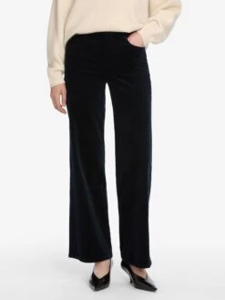 Le Slim Palazzo Corduroy -- Navy -Frame Fashion Shop LSP820 NAVY 7835