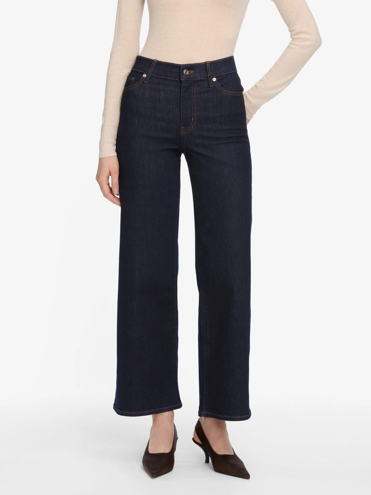 Le Slim Palazzo Crop -- Rinse 3 Le Slim Palazzo Crop -- Rinse - Image 3