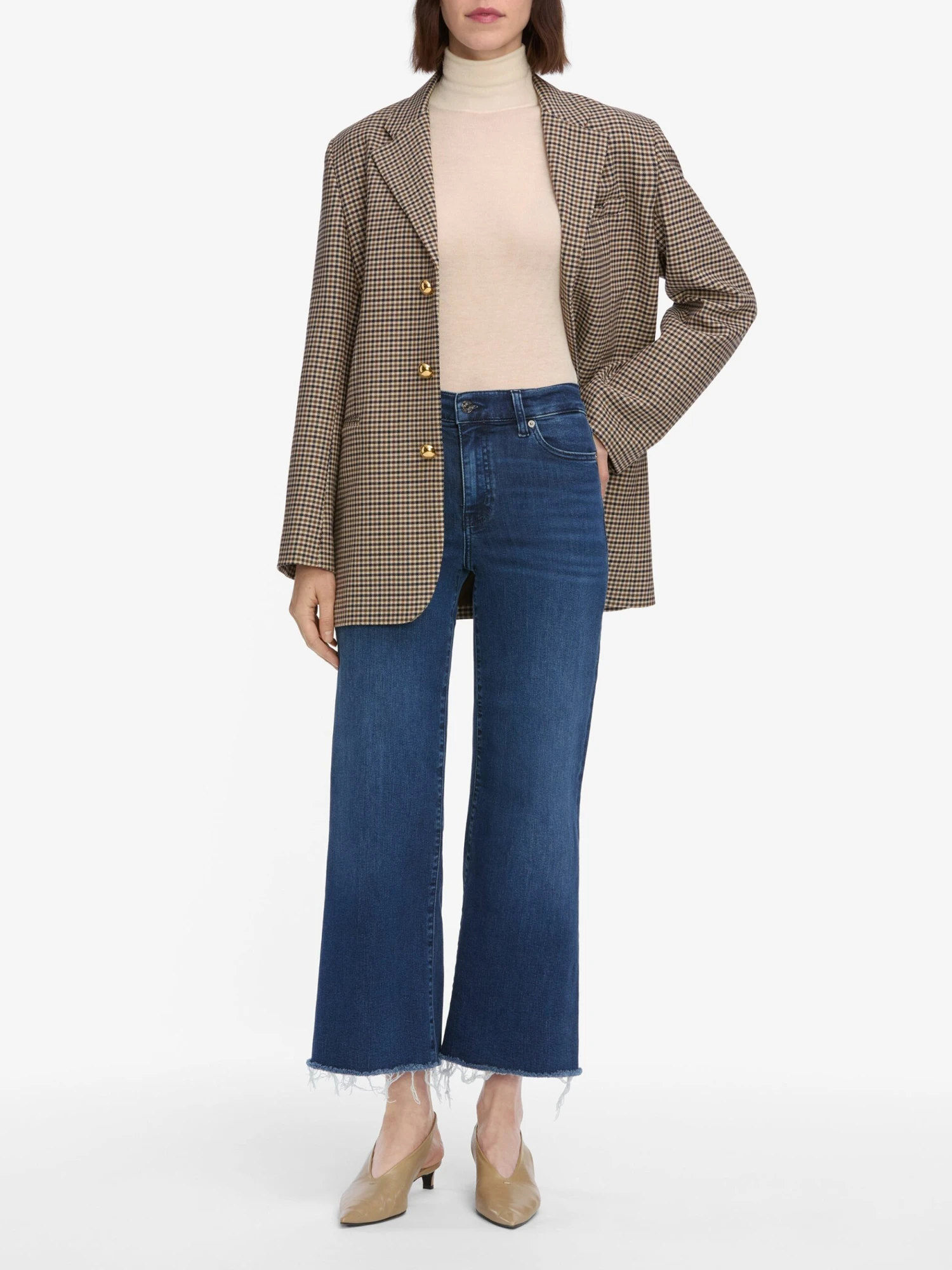 Le Slim Palazzo Crop -- Keepsake Raw Fray 2 Le Slim Palazzo Crop -- Keepsake Raw Fray - Image 2