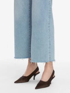 Le Slim Palazzo Crop -- Tribute Raw Fray -Frame Fashion Shop LSPCRF814Z TBRF 1763