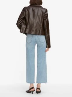 Le Slim Palazzo Crop -- Tribute Raw Fray -Frame Fashion Shop LSPCRF814Z TBRF 1789