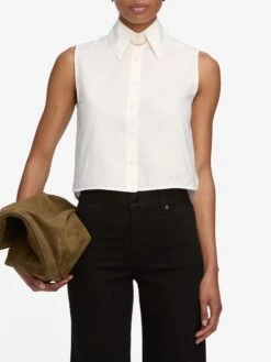 The Prep Shirt -- White 9 The Prep Shirt -- White -Frame Fashion Shop LSPL498 BLK WF25WSH014 WHT 3067 7bd95e16 7252 479a 9482 db03de43f2ac