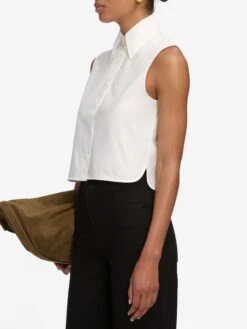 The Prep Shirt -- White 11 The Prep Shirt -- White -Frame Fashion Shop LSPL498 BLK WF25WSH014 WHT 3077