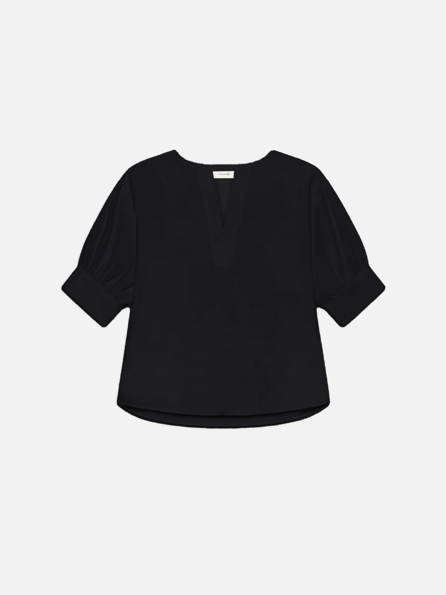 V-neck Popover Top -- Black 1 V-neck Popover Top -- Black