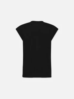 Le Mid Rise V Neck Tee -- Noir -Frame Fashion Shop LWTS0826 NOIR BACK 0122 04ae74be 390e 47d3 a07d b165b871f76e