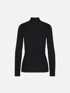 Rib Turtleneck -- Black 9 Rib Turtleneck -- Black -Frame Fashion Shop LWTS1840 NOIR B 5154772d eec0 4a3f 948d 044a296cda9a