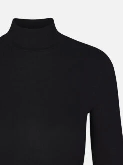 Rib Turtleneck -- Black 7 Rib Turtleneck -- Black -Frame Fashion Shop LWTS1840 NOIR DET 115ee694 f75d 4887 b63c e370cb462eb0