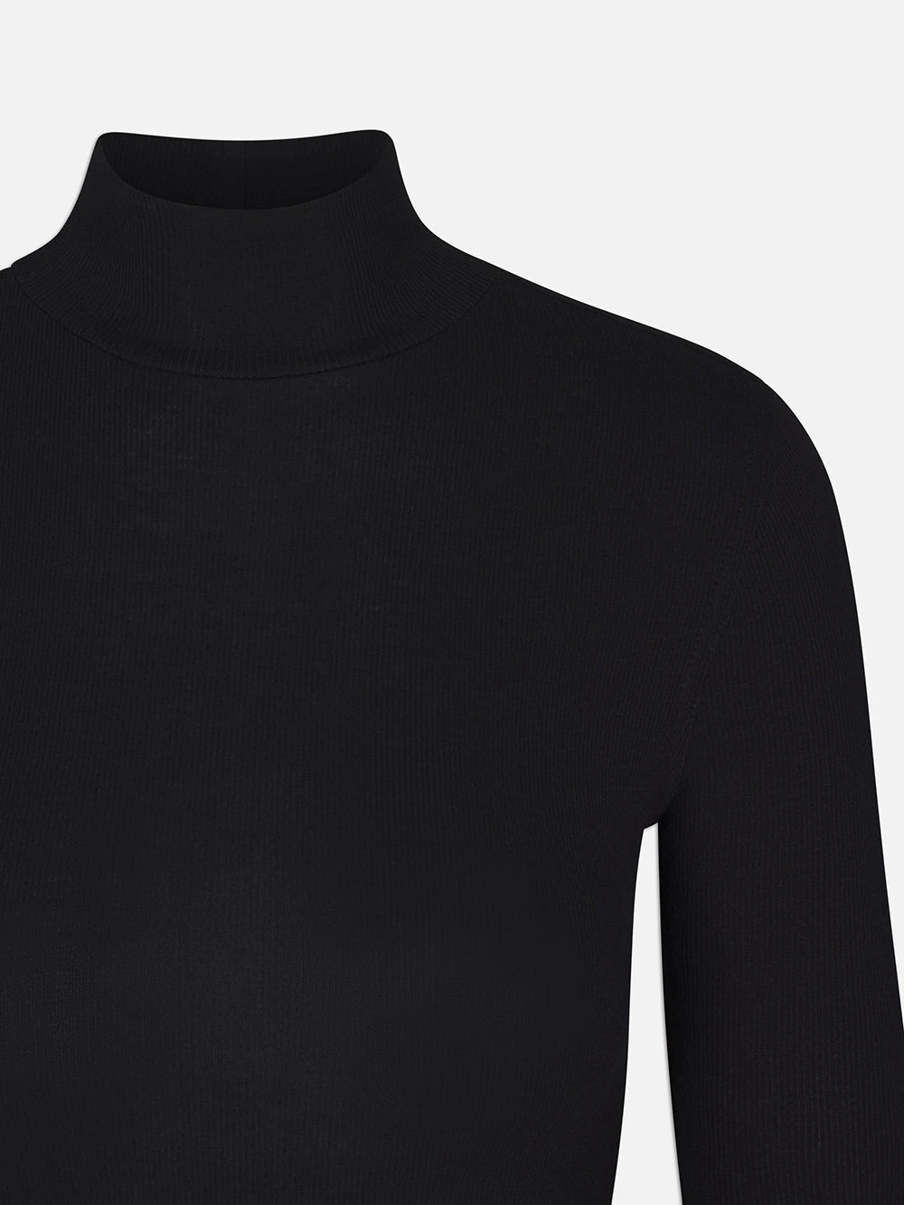 Rib Turtleneck -- Black 3 Rib Turtleneck -- Black - Image 3