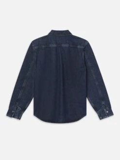 Long Sleeve Denim Shirt -- Lovell -Frame Fashion Shop M025DWT105 LOVL B