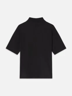 Light Pique Polo -- Black -Frame Fashion Shop ME25JTE002 BLK B