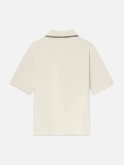 Light Pique Polo -- White Sand -Frame Fashion Shop ME25JTE002 WTSD B