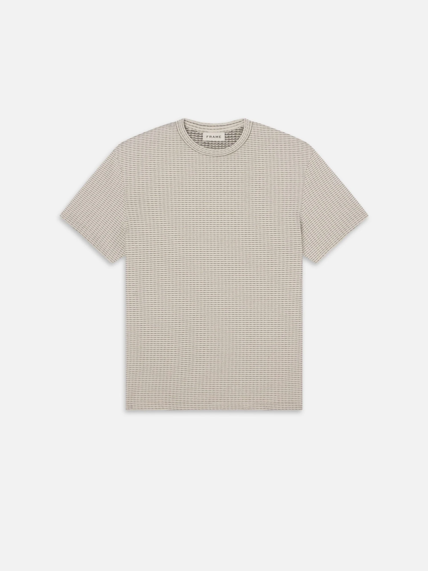 Jacquard Stripe Tee -- White/Navy 1 Jacquard Stripe Tee -- White/Navy