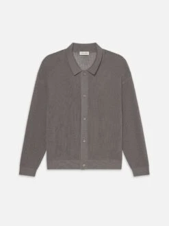 Open Knit Cardigan -- Cloud Grey