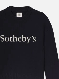 Sotheby's Unisex Cashmere Sweater -- Navy -Frame Fashion Shop ME25KSW019 NAVY DET