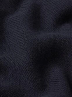 Sotheby's Unisex Cashmere Sweater -- Navy -Frame Fashion Shop ME25KSW019 NAVY FABRICDETAIL