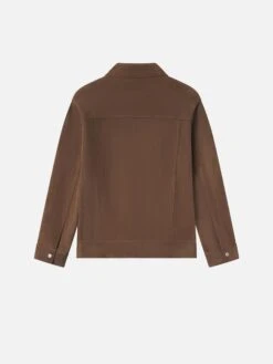 Suede Trucker Jacket -- Mocha 6 Suede Trucker Jacket -- Mocha -Frame Fashion Shop ME25LJA006 MCHA B V2