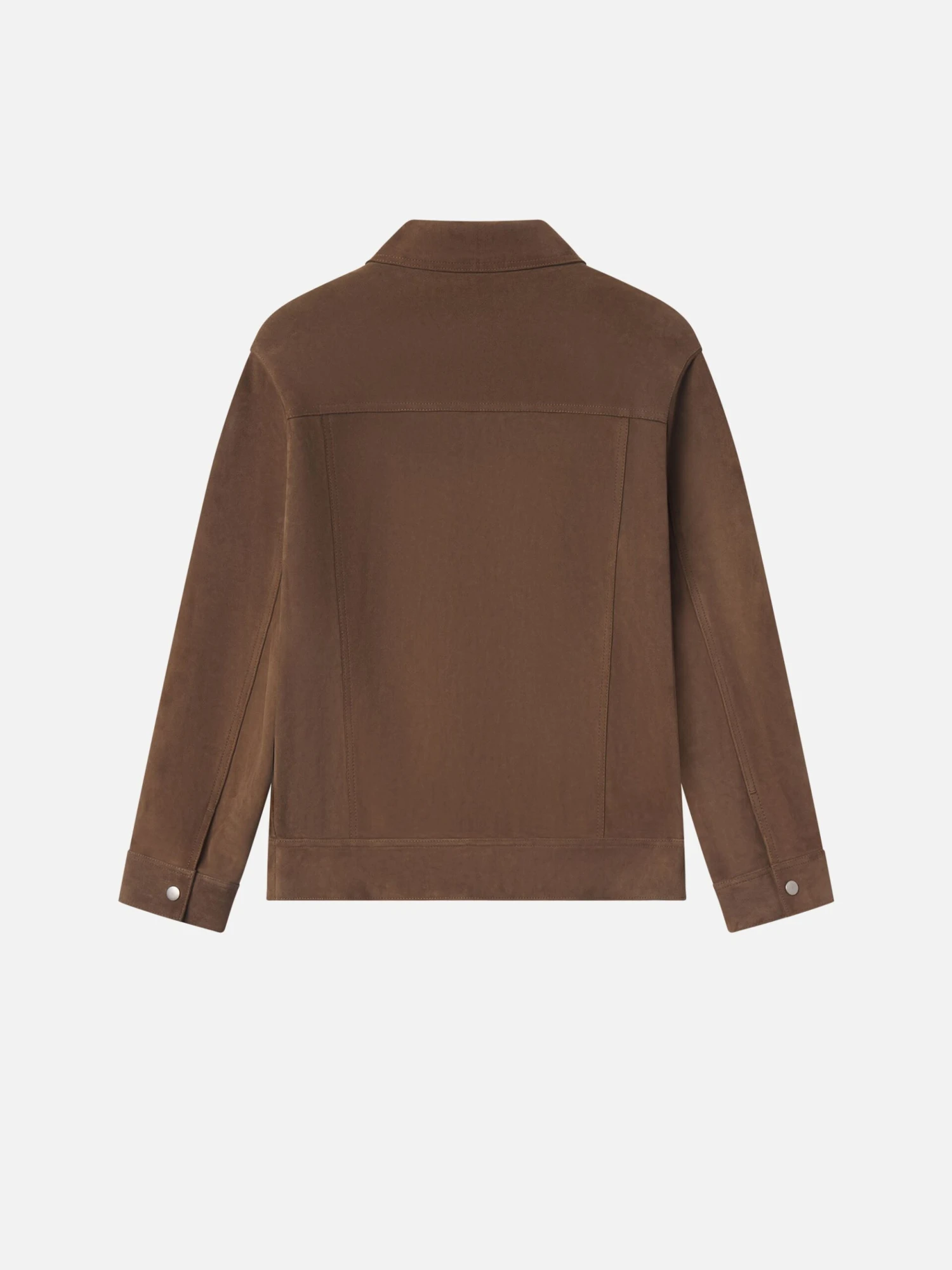 Suede Trucker Jacket -- Mocha 3 Suede Trucker Jacket -- Mocha - Image 3