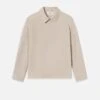 Suede Overshirt -- Stone Beige